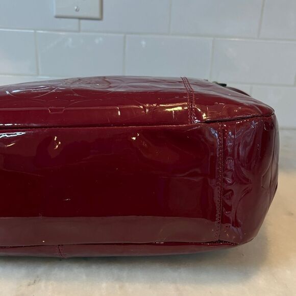 Coach Bag Purse Handbag Pocketbook EW Gallery Embossed High Gloss Patent Leather - Picture 8 of 16